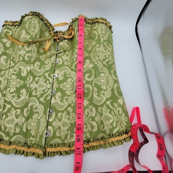 Shein Green Gold Corset Lingerie Cosplay #1162 - Picture 10 of 14